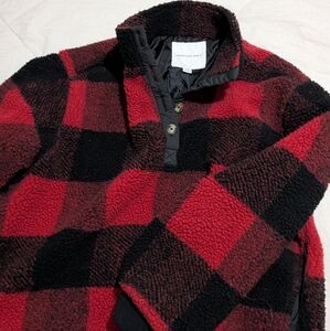 American Eagle Outfitters Red and Black Jacket